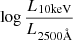 $ \log \frac{L_{\mathrm{10keV}}}{L_{2500{\AA}}} $