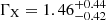 $ \Gamma_{\mathrm{X}}=1.46^{+0.44}_{-0.42} $
