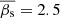 $ \overline{\beta_{\mathrm{s}}} = 2.5 $