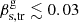 $ \beta^{\mathrm{g}}_{\mathrm{s,tr}} \lesssim 0.03 $
