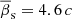 $ \overline{\beta}_{\mathrm{s}} = 4.6\,c $