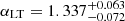 $ \alpha_{{\rm{LT}}} = 1.337^{+0.063}_{-0.072} $