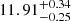 $ 11.91^{+0.34}_{-0.25} $