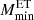 $ \log(M_{{\rm{min}}}^{{\rm{ET}}}/{\mathrm{M}_\odot}\,h^{-1}) $