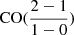$ \mathrm{CO(\frac{2-1}{1-0})} $
