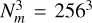 $N_m^3 = {256^3}$