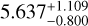 $\[5.637_{-0.800}^{+1.109}\]$