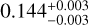 $\[0.144_{-0.003}^{+0.003}\]$