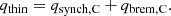 $$ \begin{aligned} q_{\rm thin} = q_{\rm synch,C} + q_{\rm brem,C}. \end{aligned} $$