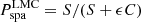 $$ \begin{aligned} P_{\rm spa}^\mathrm{LMC} = S/(S + \epsilon C) \end{aligned} $$