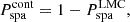 $$ \begin{aligned} P_{\rm spa}^\mathrm{cont} = 1 - P_{\rm spa}^\mathrm{LMC}, \end{aligned} $$