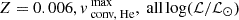 $ Z=0.006, v_{\text{ conv, He}}^{\text{ max}}, \text{ all} \log (\mathcal{L}/\mathcal{L}_{\odot}) $