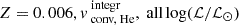 $ Z=0.006, v_{\text{ conv, He}}^{\text{ integr}}, \text{ all} \log (\mathcal{L}/\mathcal{L}_{\odot}) $