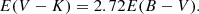 $$ \begin{aligned} E(V-K) = 2.72 E(B-V). \end{aligned} $$
