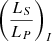 $ {\left(\frac{L_S}{L_P}\right)}_{I} $