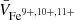 $ \bar{V}_{\mathrm{Fe}^{9+,10+,11+}} $