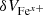 $ \delta V_{\mathrm{Fe}^{x+}} $