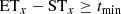 $$ \begin{aligned} \mathrm{ET} _{x}-\mathrm{ST} _{x}&\ge t_{\min }\end{aligned} $$
