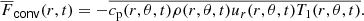 $$ \begin{aligned} \overline{F}_\mathsf{conv }(r,t) = - \overline{c_{\rm p}(r,\theta ,t) \rho (r,\theta ,t) u_r(r,\theta ,t) T_1(r,\theta ,t)}. \end{aligned} $$