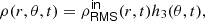 $$ \begin{aligned} \rho (r,\theta ,t)&= \rho ^\mathsf{in }_\mathsf{RMS }(r,t) h_3(\theta ,t), \end{aligned} $$