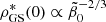 $ \rho_{\mathrm{GS}}^*(0)\propto \tilde{\beta}_0 ^{-2/3} $