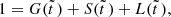 $$ \begin{aligned} 1&= G(\tilde{t}\,)+S(\tilde{t}\,)+L(\tilde{t}\,), \end{aligned} $$