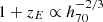 $ 1+z_E\propto h_{70}^{-2/3} $