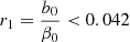$$ \begin{aligned} r_1={b_0\over \beta _0} < 0.042 \end{aligned} $$