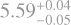 $\[5.59_{-0.05}^{+0.04}\]$