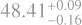 $\[48.41_{-0.16}^{+0.09}\]$