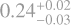 $\[0.24_{-0.03}^{+0.02}\]$