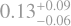 $\[0.13_{-0.06}^{+0.09}\]$