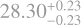 $\[28.30_{-0.23}^{+0.23}\]$