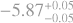 $\[-5.87_{-0.05}^{+0.05}\]$