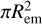 $\pi R_{{\rm{em}}}^2$