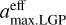 $\[a_{\text {max.LGP }}^{\text {eff }}\]$
