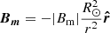 $$ \begin{aligned} {\boldsymbol{B}}_{\boldsymbol{m}} = - |B_{\mathrm{m} } |\frac{R_{\odot }^2}{r^2} \boldsymbol{\hat{r}} \end{aligned} $$