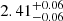 $ 2.41_{-0.06}^{+0.06} $