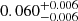 $ 0.060_{-0.006}^{+0.006} $