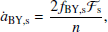 $$ \begin{aligned} \dot{a}_{\mathrm{BY},\mathrm{s}} =\frac{2 f_{\rm BY,s} \mathcal F_{\rm s} }{n}, \end{aligned} $$