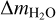 $\Delta {m_{{{\rm{H}}_2}{\rm{O}}}}$