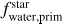 $f_{{\rm{water,prim}}}^{{\rm{star}}}({\rm{\% }})$
