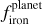 $f_{{\rm{iron}}}^{{\rm{planet}}}$