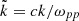 $ \tilde{k}=ck/\omega_{p p} $