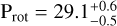 ${{\rm{P}}_{{\rm{rot}}}} = 29.1_{ - 0.5}^{ + 0.6}$