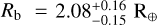 $2.08_{ - 0.15}^{ + 0.16}{{\rm{R}}_ \oplus }$