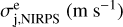 $\sigma _{{\rm{j}},{\rm{NIRPS}}}^{\rm{e}}\left( {{\rm{m}}\,{{\rm{s}}^{ - 1}}} \right)$