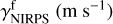 $\gamma _{{\rm{NIRPS }}}^{\rm{f}}\left( {{\rm{m}}{{\rm{s}}^{ - 1}}} \right)$