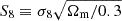 $ S_8 \equiv \sigma_{\mathrm{8}} \sqrt{\Omega_{\mathrm{m}}/0.3} $