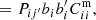 $$ \begin{aligned}&= P_{ij^{\prime }} b_i b_{i}^\prime C_{ii}^\mathrm{m}, \end{aligned} $$